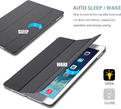 Picture of iPad Mini 5 (7.9") – Premium Silk Texture Smart Leather Flip Case with 3-Fold Stand & Auto Wake/Sleep Cover