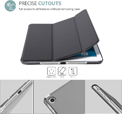 Picture of iPad Mini 5 (7.9") – Premium Silk Texture Smart Leather Flip Case with 3-Fold Stand & Auto Wake/Sleep Cover