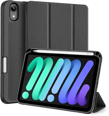 Picture of iPad Mini 6 (8.3") back cover– Slim Smart Flip Case with Magnetic Cover, 3-Fold Stand & Silk Texture Finish