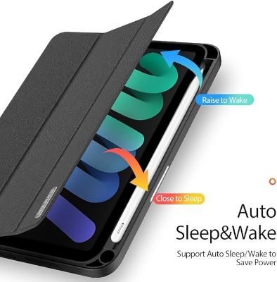 Picture of iPad Mini 6 (8.3") back cover– Slim Smart Flip Case with Magnetic Cover, 3-Fold Stand & Silk Texture Finish