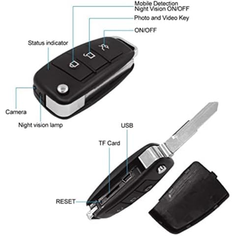Picture of HD 1080p Mini Keychain Camera Night Vision Security Car Key Cam