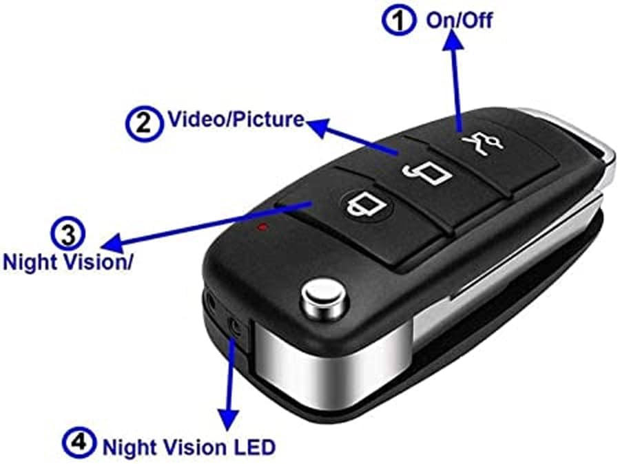 Picture of HD 1080p Mini Keychain Camera Night Vision Security Car Key Cam