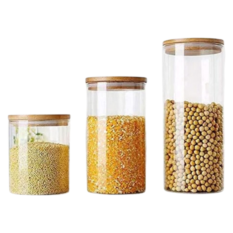 Picture of ৩ পিছ সেট কাচের জার (২০০ এমএল, ৩০০ এমএল, ৫০০ এমএল)