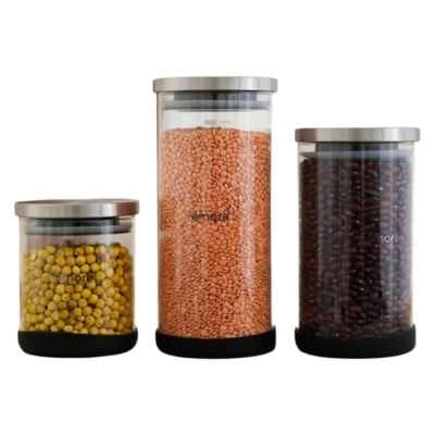 Picture of ৩ পিছ সেট কাচের জার (৮০০ এমএল, ১০০০ এমএল, ১২০০ এমএল)