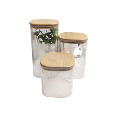Picture of 3-Piece Set Glass Food Storage Jars – 1200ml, 1000ml, 800ml