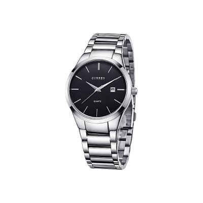 Picture of Men's Silver Stainless Steel Wristwatch – White & Silver Elegant Design