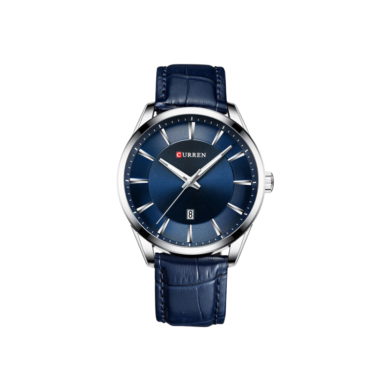 Picture of CURREN 8365 Men's Silver-Blue Quartz Watch – Leather Strap