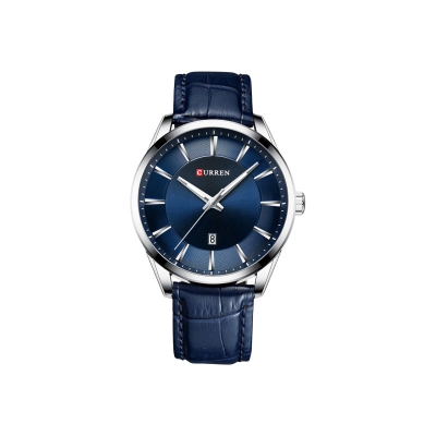 Picture of CURREN 8365 Men's Silver-Blue Quartz Watch – Leather Strap