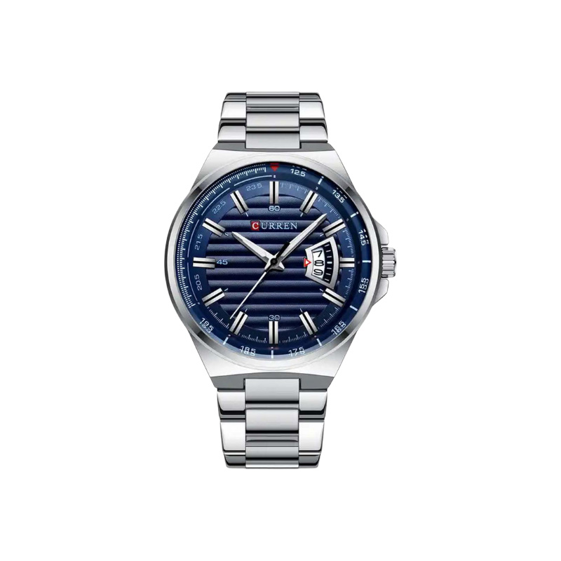 Picture of CURREN 8375 Men's Blue Dial Silver Stainless Steel Analog Quartz Watch