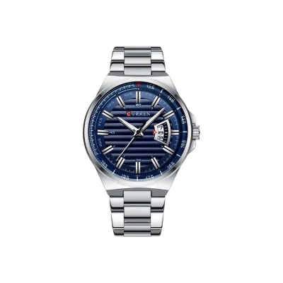 Picture of CURREN 8375 Men's Blue Dial Silver Stainless Steel Analog Quartz Watch