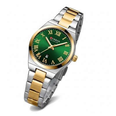 Picture of CURREN 9095 Women's Stainless Steel Analog Quartz Watch – Two-Tone Green