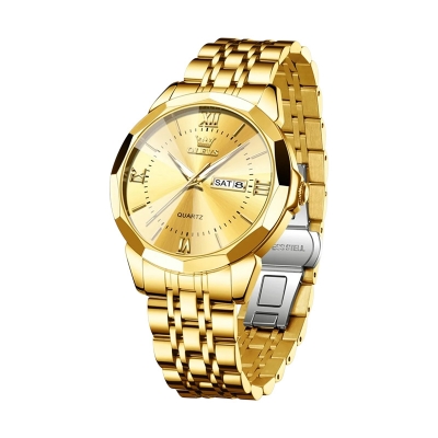 Picture of Olevs 9989 CH Men’s Chronograph Luxury Watch – Full Gold Stainless Steel Design