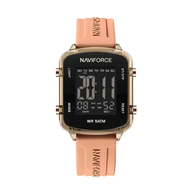 Picture of Naviforce 7120 Women’s Elegant Quartz Watch – Rose Gold Dial with Leather Strap