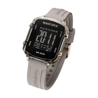 Picture of Naviforce 7120 Women's Modern Quartz Watch – Gray Dial with Matching Leather Strap