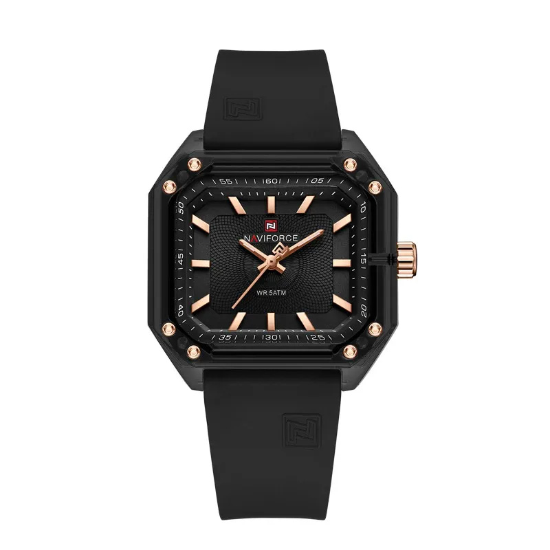 Picture of Naviforce 7106 Women's Classic Quartz Watch – Black Dial with Leather Strap