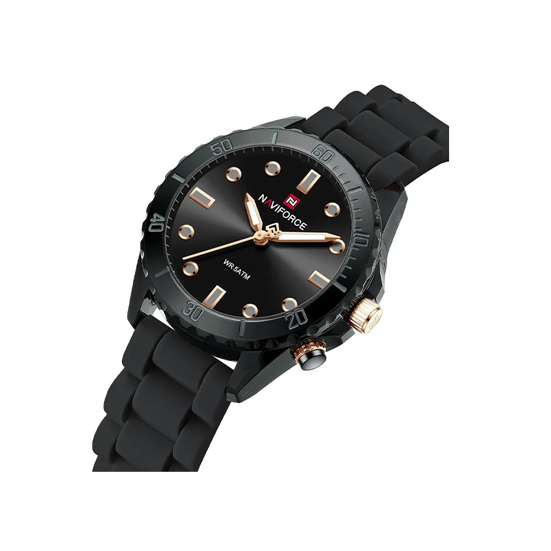Picture of Naviforce 7115 Women's Classic Quartz Watch – Black Dial with Silver Case