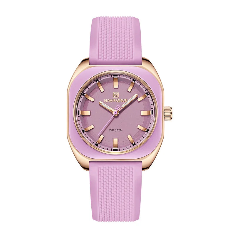 Picture of Naviforce 5061 Women's Stylish Quartz Watch – Purple Dial with Rose Gold Touch