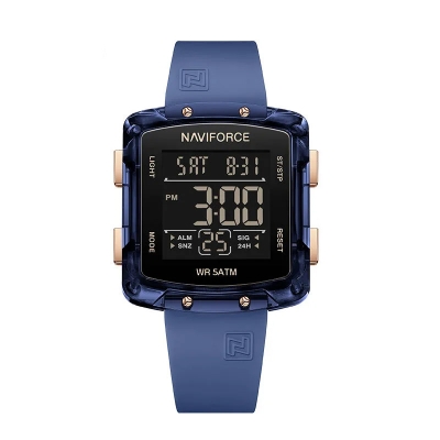 Picture of Naviforce 7121 Women's Fashion Quartz Watch – Blue Dial with Stainless Steel Mesh Strap