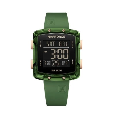 Picture of Naviforce 7121 Women's Stylish Quartz Watch – Green Dial with Stainless Steel Mesh Strap