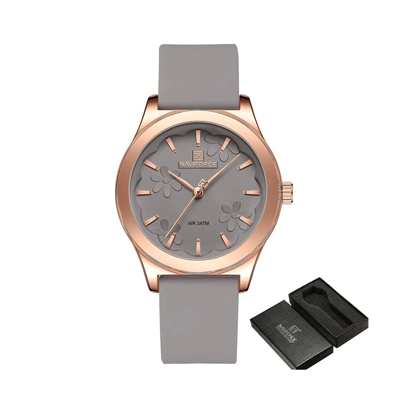 Picture of Naviforce 5051 Women's Quartz Watch – Elegant Gray Dial with Stainless Steel Strap