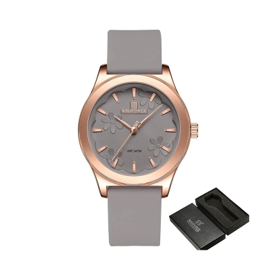 Picture of Naviforce 5051 Women's Quartz Watch – Elegant Gray Dial with Stainless Steel Strap