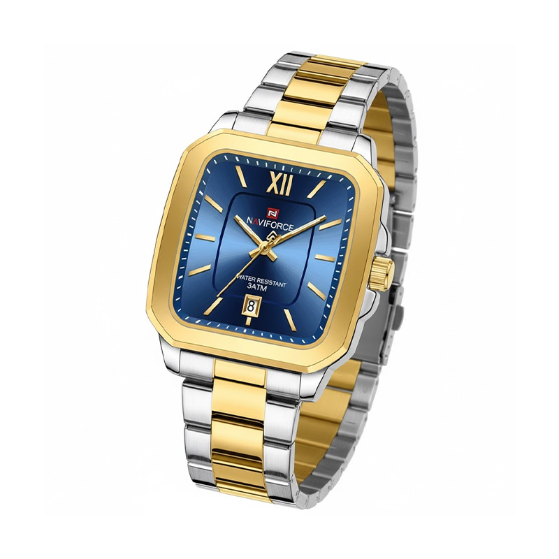 Picture of Naviforce 9239 Men’s Watch – Silver & Gold Stainless Steel with Striking Blue Dial