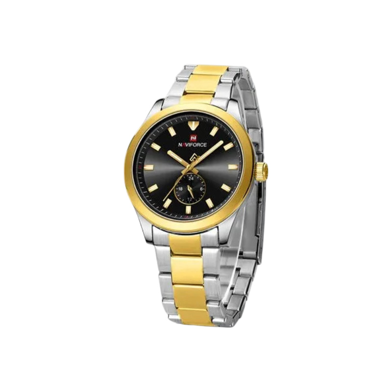 Picture of Naviforce 9231 CH Men’s Luxury Quartz Watch – Gold Case with Black Dial & Strap