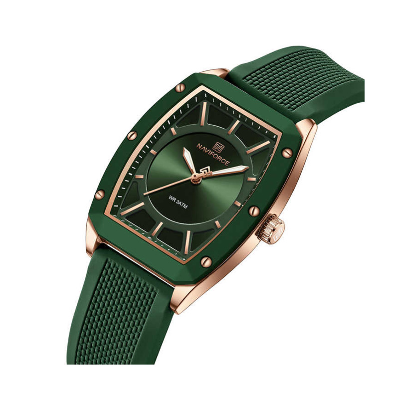 Picture of Naviforce 5049 Women's Rose Gold & Green Quartz Watch – Stylish Stainless Steel Timepiece