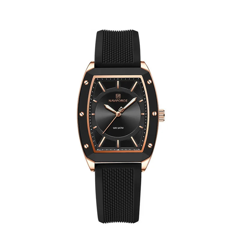 Picture of Naviforce 5049 Women’s Rose Gold & Black Stainless Steel Quartz Watch – Elegant Everyday Style