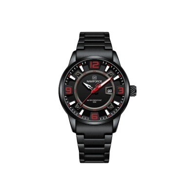 Picture of Naviforce 8044 CH Men's Bold Black & Red Chronograph Watch – Sporty & Rugged Style