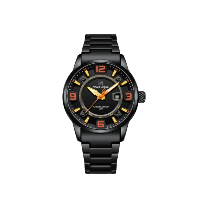 Picture of Naviforce 8044 CH Men’s Chronograph Watch – Black Case with Bold Orange Accents