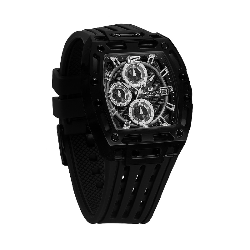 Picture of Naviforce 7105 Men's Dual Display Watch – Black Dial with Silver Case