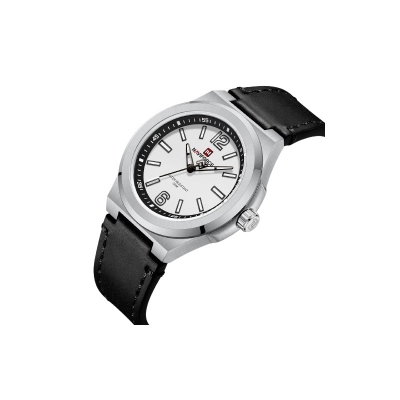 Picture of Naviforce 9233 Men’s Analog Watch – Black & White Dial with Stainless Steel Strap