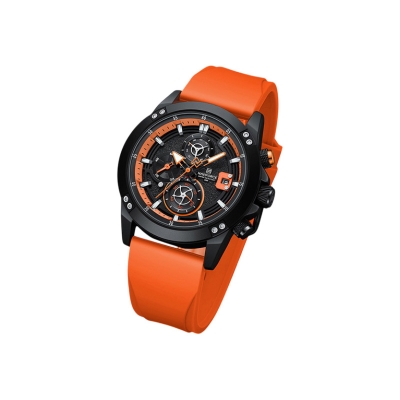 Picture of Naviforce 8038 Men’s Analog Sport Watch – Bold Orange Dial with Leather Strap
