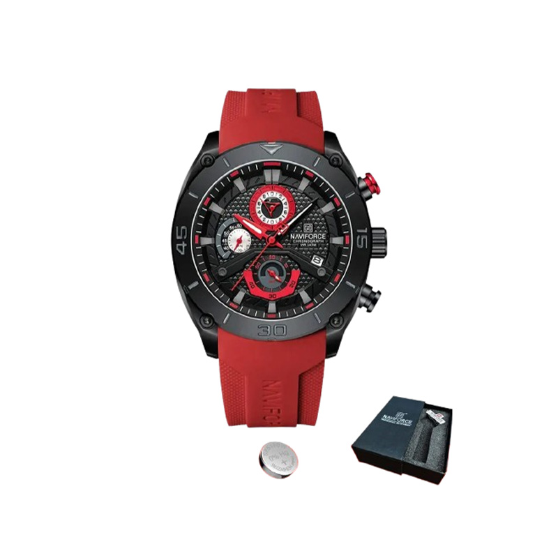 Picture of Naviforce 8038 Men's Quartz Analog Watch – Bold Yellow Dial with Leather Strap