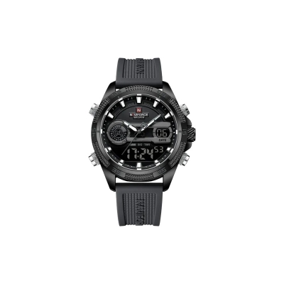 Picture of Naviforce 9223T Men’s Analog Watch – Black Dial with Gray Stainless Steel Strap