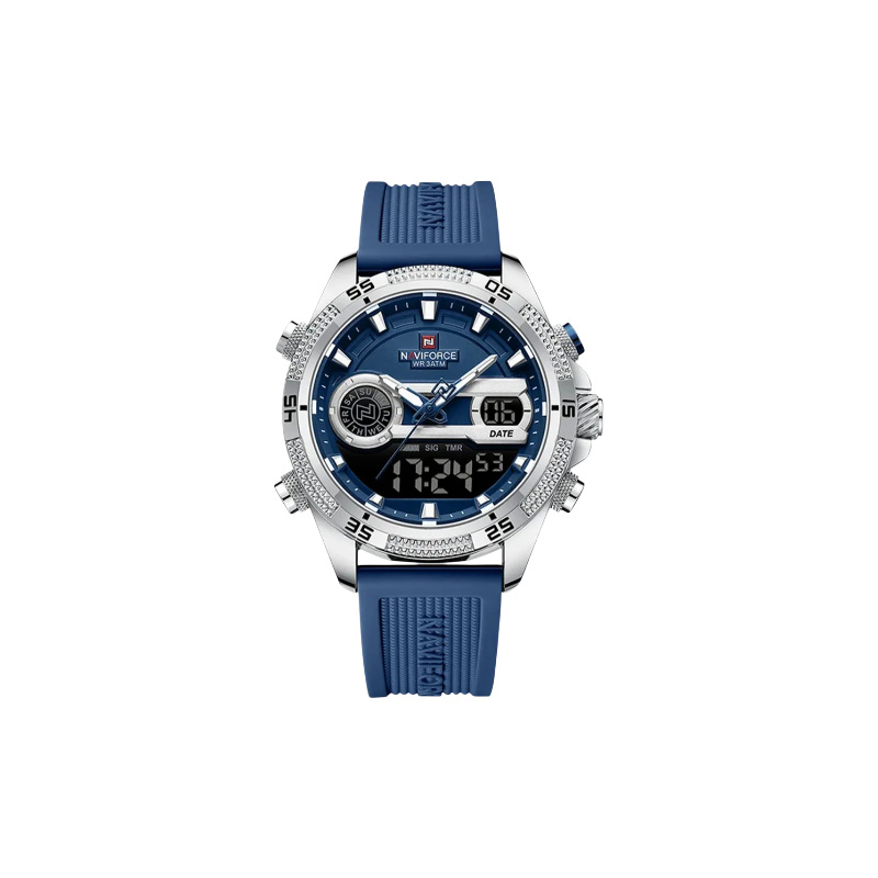 Picture of Naviforce 9223T Men’s Quartz Watch – Silver Case with Blue Dial