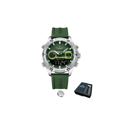 Picture of Naviforce 9223T Men’s Quartz Watch – Silver Case with Green Dial
