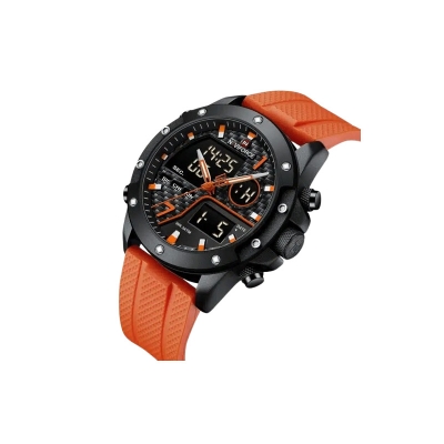 Picture of Naviforce 9221 T Men's Sport Chronograph Watch – Orange Dial with Black Strap