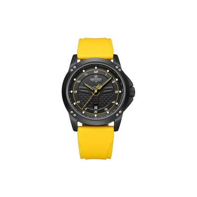 Picture of Naviforce 8031 Men's Dual Display Sports Watch – Yellow Dial with Black Strap