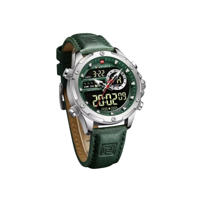 Picture of Naviforce 9208L Men's Watch – Silver Case with Green Dial
