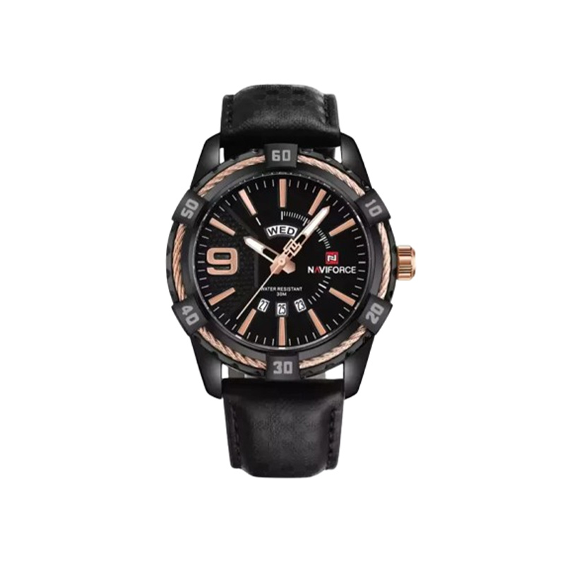 Picture of Naviforce 9117L Men's Watch – Black Dial with Gold Accents