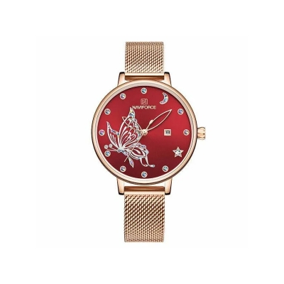 Picture of Naviforce 5011 Women’s Elegant Analog Watch – Red Strap Edition