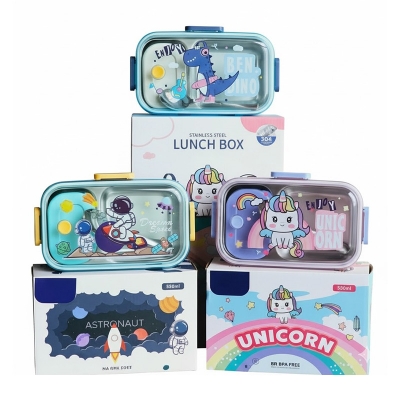 Picture of Cartoon Stainless Steel Lunch Box – 700ml Leakproof Bento for Kids
