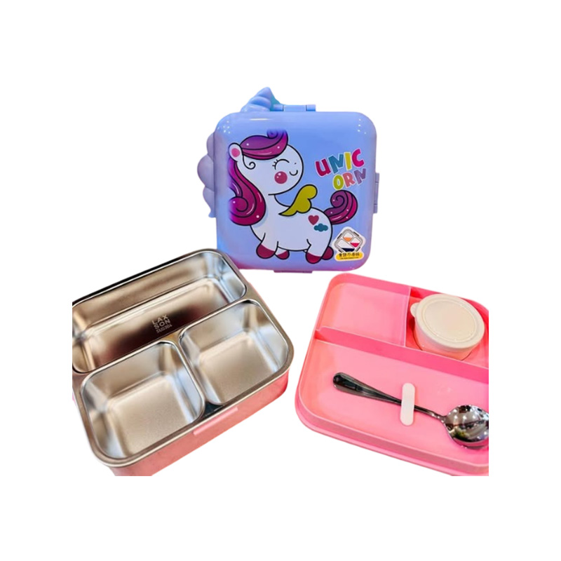 Picture of Double Decker Stainless Steel Lunch Box – 2-Tier Leakproof & Durable Food Container (1000ml)