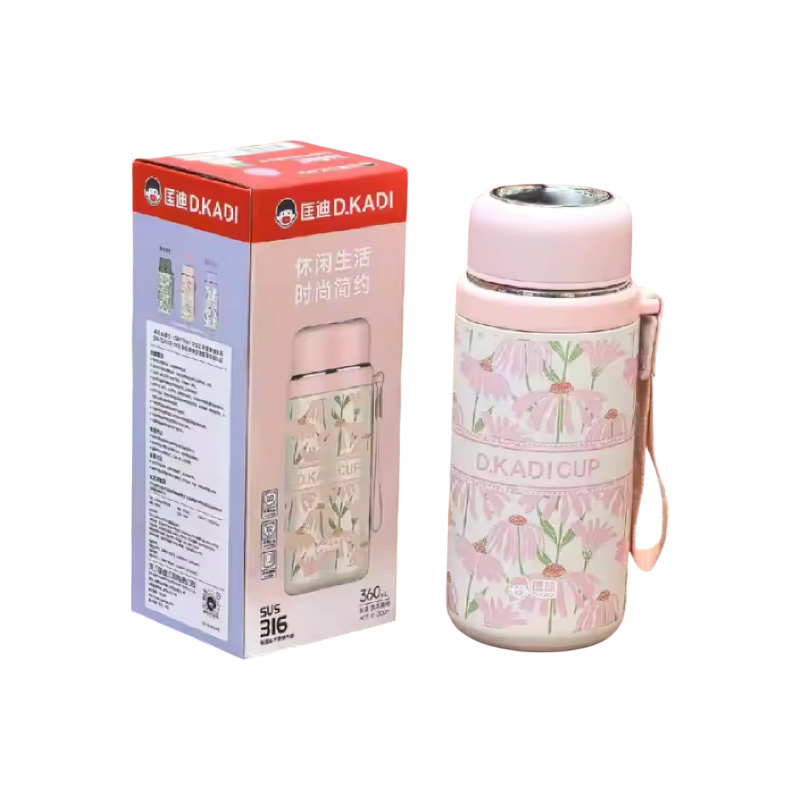 Picture of D.KADI 400ml Floral Thermos Bottle – Elegant Insulated Hot & Cold Flask