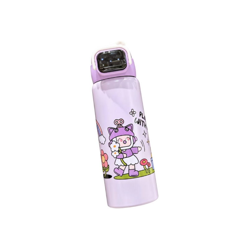 Picture of Kids Cartoon Water Bottle – 500ml BPA-Free Leakproof Bottle with Strap