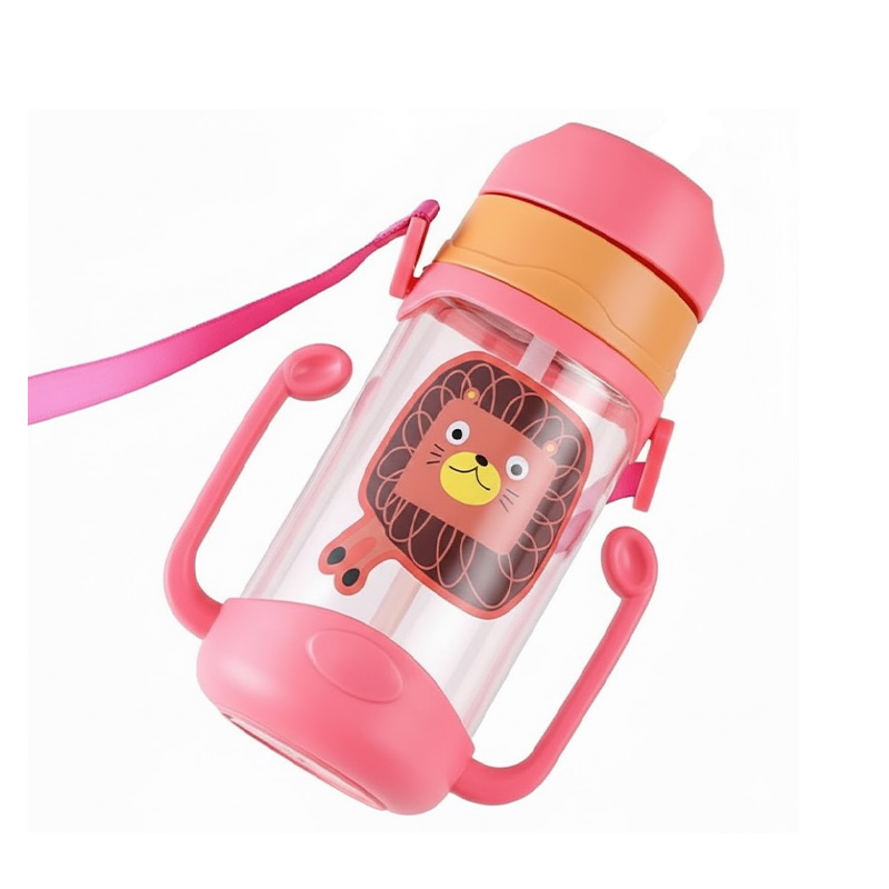 Picture of Yinqian Cartoon Kids Water Bottle | Safe & Fun Toddler Straw Cup with Cute Prints