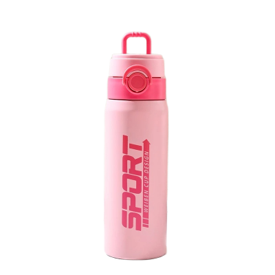 Picture of Gabit Rabbit 316 Stainless Steel Kids Water Bottle with Straw | Insulated Leakproof Thermos with Handle