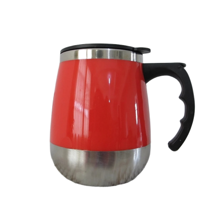 Picture of Double-Layer Car Mug with Handle | Insulated Travel Coffee Cup with Spill-Resistant Lid